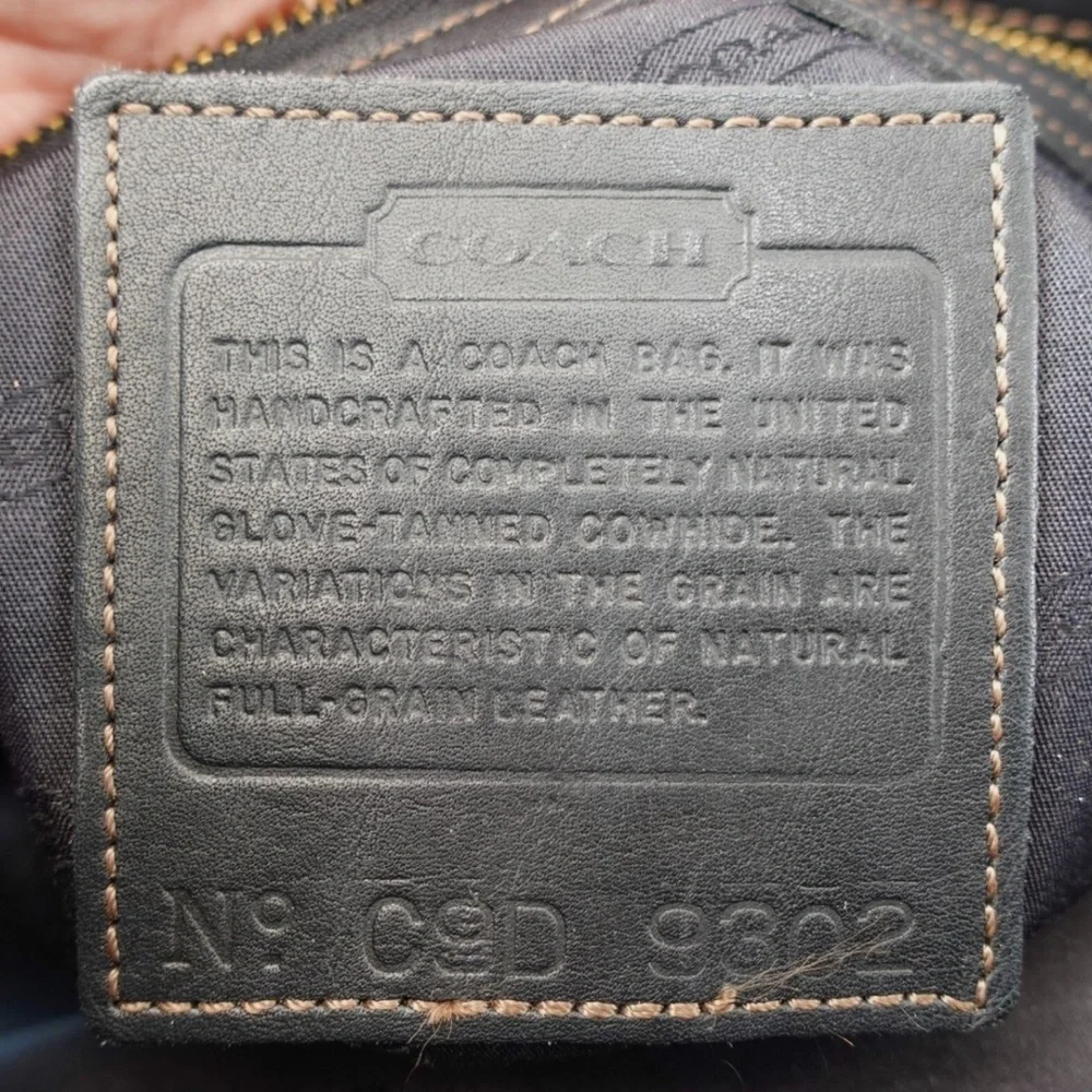 Coach Black Leather Tote Bag